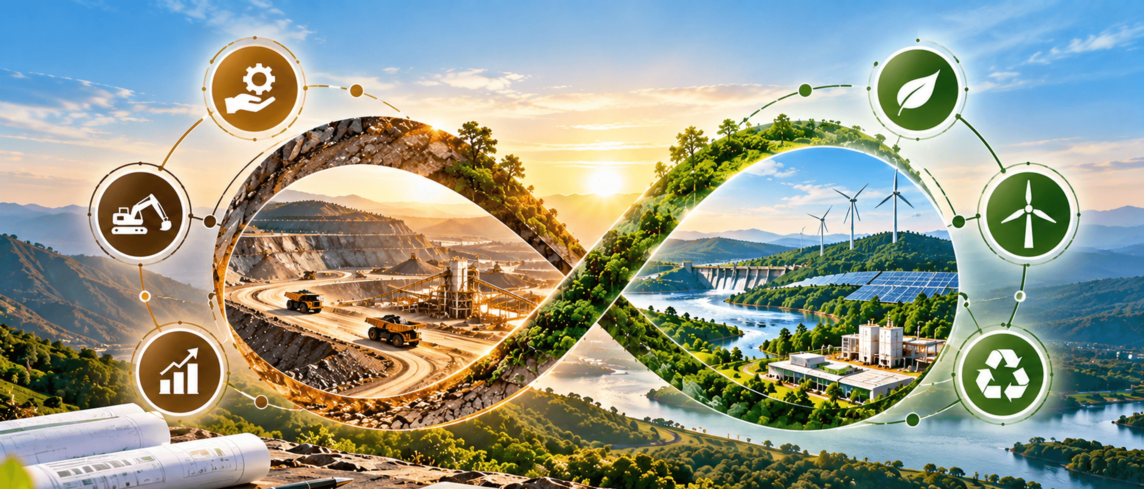 Built Around Expertise Driven Responsibility - Ecotech Executive Overlooking Sunrise Valley and Renewable Energy